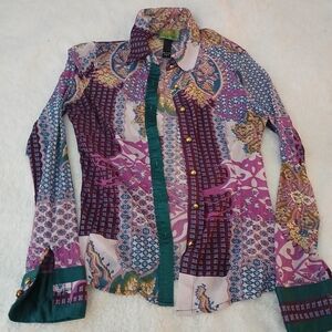 Tracy Porter Multicolor Patterned Blouse